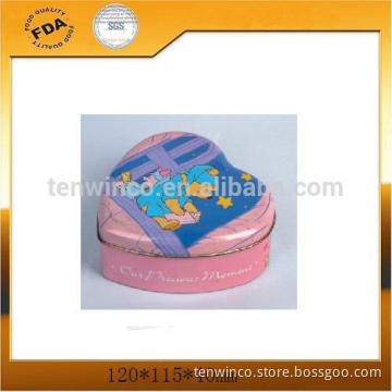 Heart-shaped cartoon tin box Sweet Heart Shaped Wedding Gifts Tin Boxes